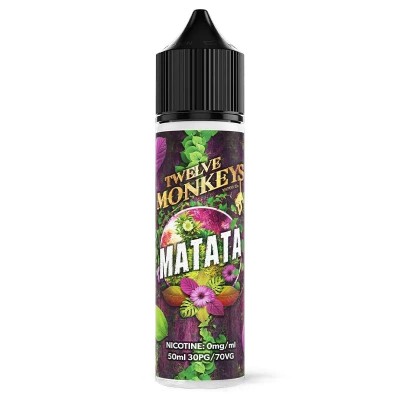 Flacon e-liquide Matata 50ml Twelve Monkeys, saveur fruits exotiques, design coloré