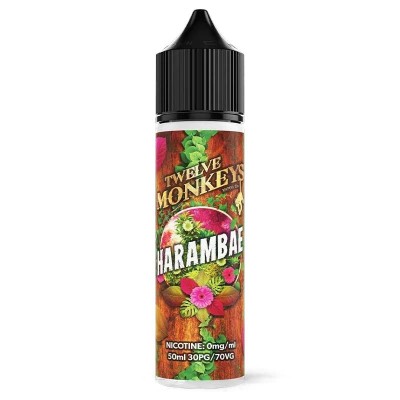 E-liquide Harambae 50ml de Twelve Monkeys, saveur fruitée, flacon avec étiquette colorée
