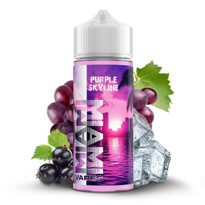 Bouteille e-liquide Purple Skyline 100ml, raisins, glace, feuilles, reflet violet, Miami Vapes Bouteille e-liquide Purple Skyline 100ml, raisins, glace, feuilles, reflet violet, Miami Vapes
