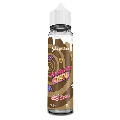 Bouteille e-liquide Ice Cream Cookie 50ml Wpuff Flavors par Liquideo, saveur dessert