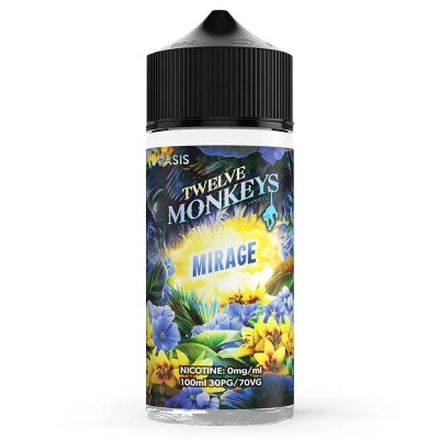 Bouteille e-liquide Mirage Oasis Twelve Monkeys 100ml, saveur fruitée tropicale