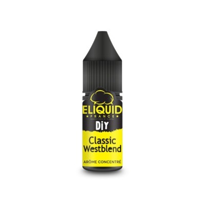Concentré Westblend 10ml Eliquid France, flacon noir et jaune pour e-liquide DIY