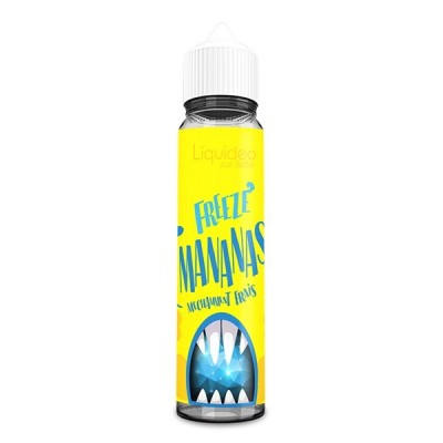 Bouteille de e-liquide Mananas 50ml Freeze par Liquideo, saveur banane glacée