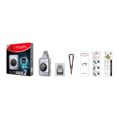 Kit Pod Xlim SQ Pro 2 1600mAh OXVA avec accessoires et documentation inclus