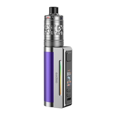 Kit e-cigarette Zelos M80 2600mAh avec Nautilus 3SR Aspire, couleur violette et argentée Kit e-cigarette Zelos M80 2600mAh avec Nautilus 3SR Aspire, couleur violette et argentée