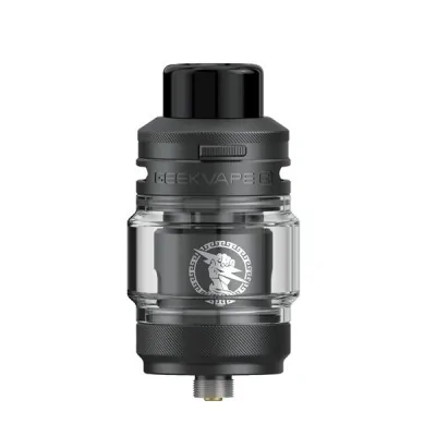 Clearomiseur Z Sub Ohm SE Geekvape 29mm 5.5ml noir avec réservoir en verre et logo visible Clearomiseur Z Sub Ohm SE Geekvape 29mm 5.5ml noir avec réservoir en verre et logo visible