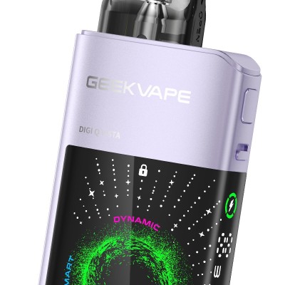 Kit Pod GeekVape Digi Q Vista 1600mAh, écran dynamique vert, design compact violet