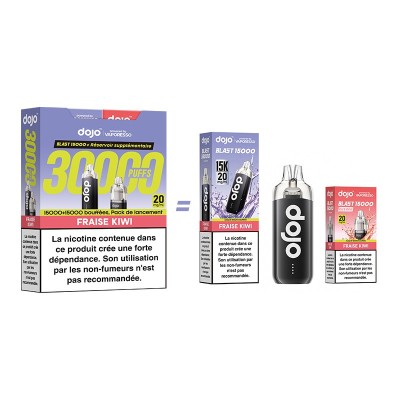 Produits Puff Dojo Blast Bundle 30K Fraise Kiwi : cigarette électronique et recharges Produits Puff Dojo Blast Bundle 30K Fraise Kiwi : cigarette électronique et recharges