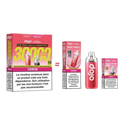 Puff Dojo Blast Bundle 30K Cerise - Cigarette électronique rechargeable 30000 bouffées Puff Dojo Blast Bundle 30K Cerise - Cigarette électronique rechargeable 30000 bouffées