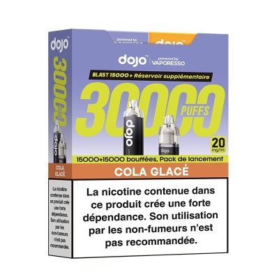 Coffret Puff Dojo Blast 30000 bouffées Cola Glacé, cigarette électronique jetable Coffret Puff Dojo Blast 30000 bouffées Cola Glacé, cigarette électronique jetable