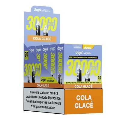 Puff Dojo Blast 30K Cola Glacé - Pack de cigarettes électroniques jetables 30000 bouffées Puff Dojo Blast 30K Cola Glacé - Pack de cigarettes électroniques jetables 30000 bouffées