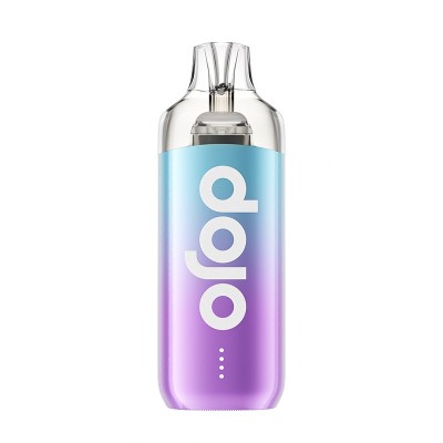 Cigarette électronique Puff Dojo Blast jetable, design dégradé bleu-violet, logo blanc Cigarette électronique Puff Dojo Blast jetable, design dégradé bleu-violet, logo blanc