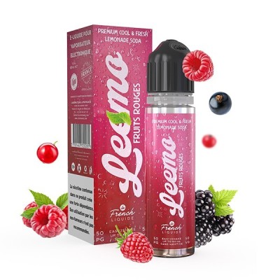 Kit Easy2Shake Fruits Rouges Leemo 60ml avec fruits et emballage sur fond blanc