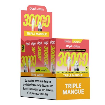 Pack de cigarettes électroniques Puff Dojo Blast Triple Mangue 30000 bouffées par Vaporesso Pack de cigarettes électroniques Puff Dojo Blast Triple Mangue 30000 bouffées par Vaporesso