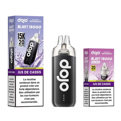 Puff Dojo Blast 30K Jus de Cassis - Cigarette électronique rechargeable 30000 bouffées Puff Dojo Blast 30K Jus de Cassis - Cigarette électronique rechargeable 30000 bouffées