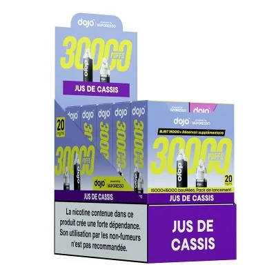 Puff Dojo Blast 30K Jus de Cassis - Cigarette électronique jetable 30000 bouffées en pack Puff Dojo Blast 30K Jus de Cassis - Cigarette électronique jetable 30000 bouffées en pack