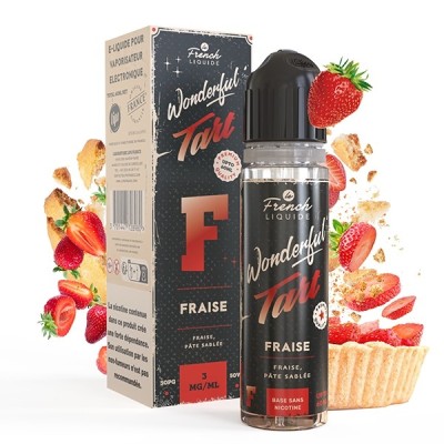 Kit E-liquide Wonderful Tart Fraise Le French Liquide, saveur fraise et tarte, fruits frais