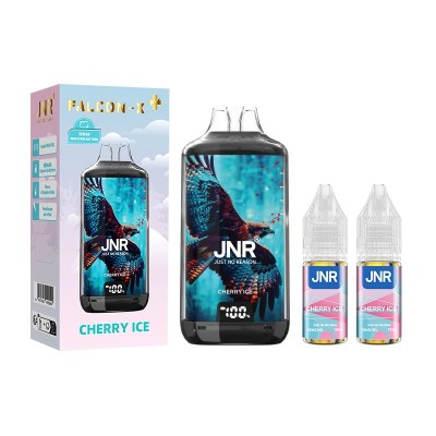Kit e-cigarette JNR Puff Falcon-X Plus Cherry Ice avec flacon et boîte, saveur cerise glacée