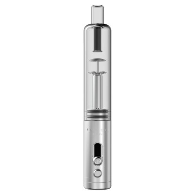 Pipe à eau portable en métal pour herbes sèches, design cylindrique avec réservoir transparent Pipe à eau portable en métal pour herbes sèches, design cylindrique avec réservoir transparent