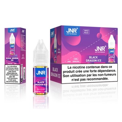 E-liquide JNR Black Dragon Ice 10ml, sels de nicotine 20mg, saveur fruit du dragon glacé E-liquide JNR Black Dragon Ice 10ml, sels de nicotine 20mg, saveur fruit du dragon glacé