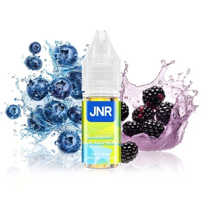E-liquide JNR Blueberry Sour Raspberry avec myrtilles et mûres éclaboussées, flacon 10ml E-liquide JNR Blueberry Sour Raspberry avec myrtilles et mûres éclaboussées, flacon 10ml