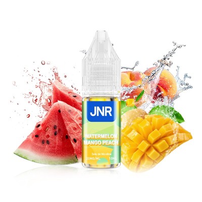 E-liquide JNR fruits exotiques, saveurs pastèque, mangue et pêche, flacon 10ml, sels de nicotine E-liquide JNR fruits exotiques, saveurs pastèque, mangue et pêche, flacon 10ml, sels de nicotine