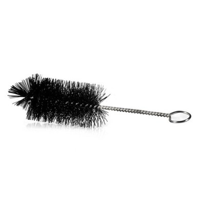 Brosse de nettoyage cylindrique noire avec manche en métal pour vaporisateur Brosse de nettoyage cylindrique noire avec manche en métal pour vaporisateur