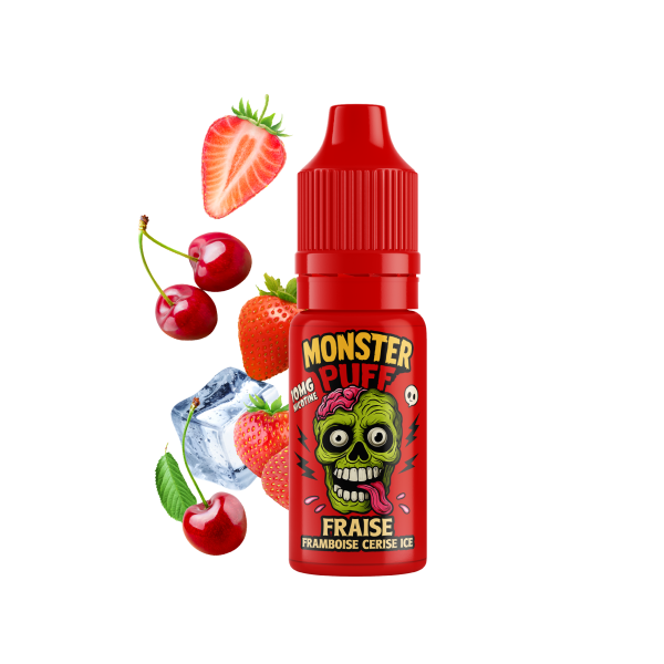 Eliquide Monster Puff 10ml Fraise Framboise Cerise Ice