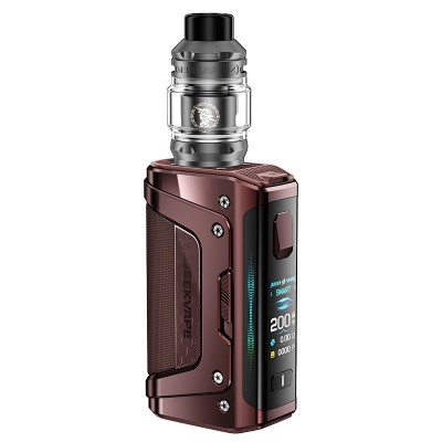 Kit cigarette électronique Aegis Legend 5 avec clearomiseur Z Sub Ohm, couleur bordeaux Kit cigarette électronique Aegis Legend 5 avec clearomiseur Z Sub Ohm, couleur bordeaux