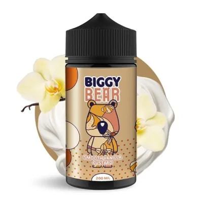 Bouteille e-liquide Biggy Bear Smooth Vanilla Custard 200ml avec vanille et fleurs