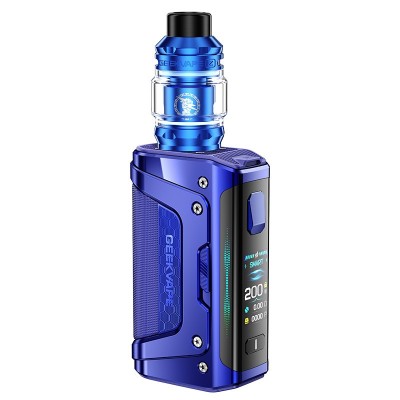 Kit de vapotage Aegis Legend 5 bleu avec réservoir Z Sub Ohm, écran digital et design robuste Kit de vapotage Aegis Legend 5 bleu avec réservoir Z Sub Ohm, écran digital et design robuste