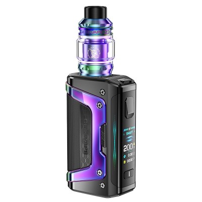Kit vape Aegis Legend 5 avec réservoir Z Sub Ohm, couleur noir et violet, écran LED Kit vape Aegis Legend 5 avec réservoir Z Sub Ohm, couleur noir et violet, écran LED