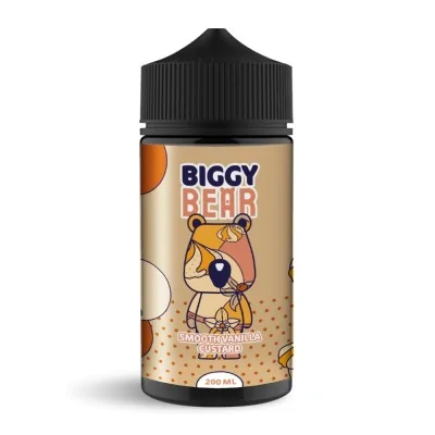 Flacon e-liquide Biggy Bear Smooth Vanilla Custard 200ml avec dessin d'ours mignon