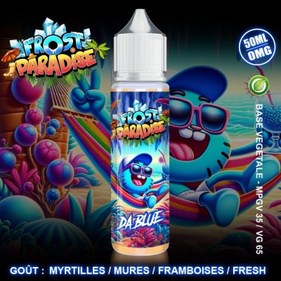 E-liquide Da Blue Frost Paradise 50ml, saveur myrtilles/mûres/framboises, style tropical E-liquide Da Blue Frost Paradise 50ml, saveur myrtilles/mûres/framboises, style tropical