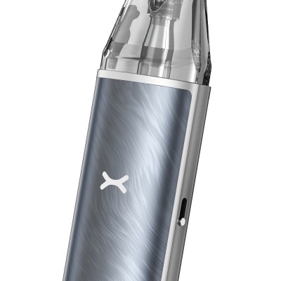 Kit Pod NeXLIM Go OXVA, cigarette électronique argentée avec réservoir transparent