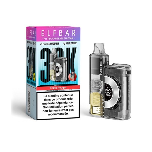 Puff NIO30K Fruits Rouges - ElfBar Rechargeable 30000 Bouffées