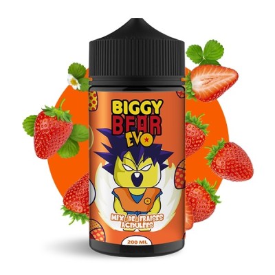 Mix de Fraises Acidulées 200ml - Biggy Bear EVO Mix de Fraises Acidulées 200ml - Biggy Bear EVO