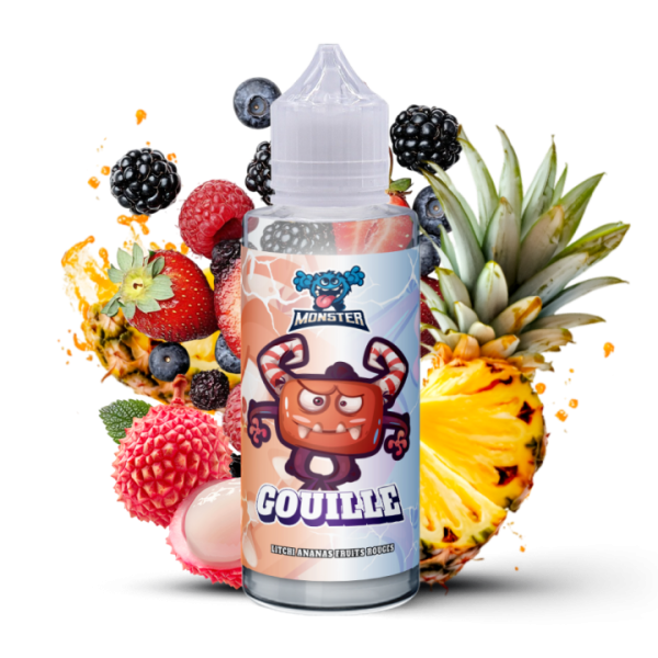 E-Liquide GOUILLE 200ML Monster Gourmand - Litchi Ananas Fruits Rouges