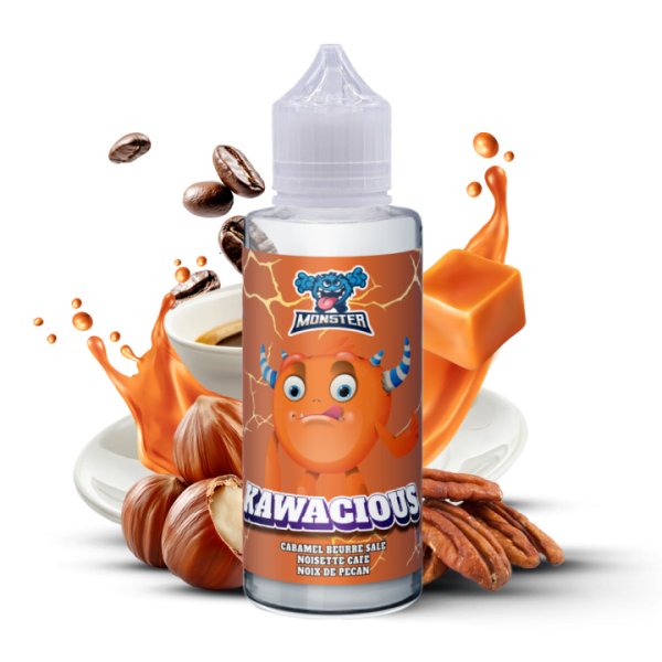 KAWACIOUS 200ML - E-liquide Gourmand Monster - Caramel Beurre Salé Noisette Café