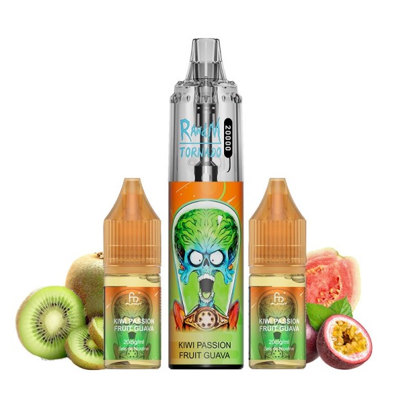 Puff Tornado RandM 20K Kiwi Passion Fruit Guava 850mAh - Fumot
