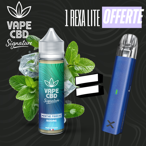 Pack E-liquide CBD Menthe Fraîche Vape CBD Signature 50ml