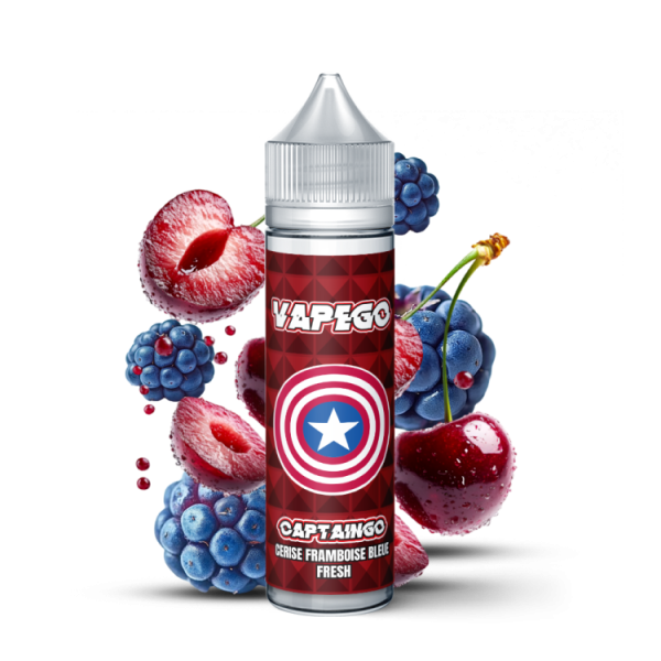 E-liquide Captaingo Cerise Framboise Bleue 50ml - Vapego