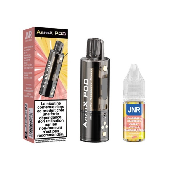 Pod JNR AeroX + E-liquide 10ml Blueberry Raspberry Cherry