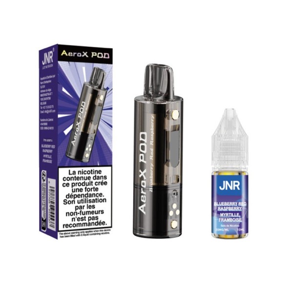 Pod JNR AeroX + E-liquide 10ml Blueberry Red Raspberry