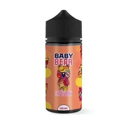 E-liquide Baby Bear saveur pastèque, pêche et litchi en flacon 100ml pour vapotage