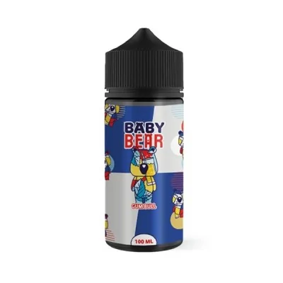 Bouteille e-liquide Baby Bear Gum Bull 100ml, design coloré avec ours en dessin animé