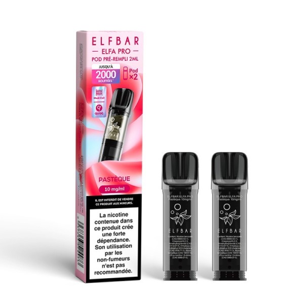 Pod pré-rempli Pastèque 2ml Elfa Pro - ElfBar (pack de 2)