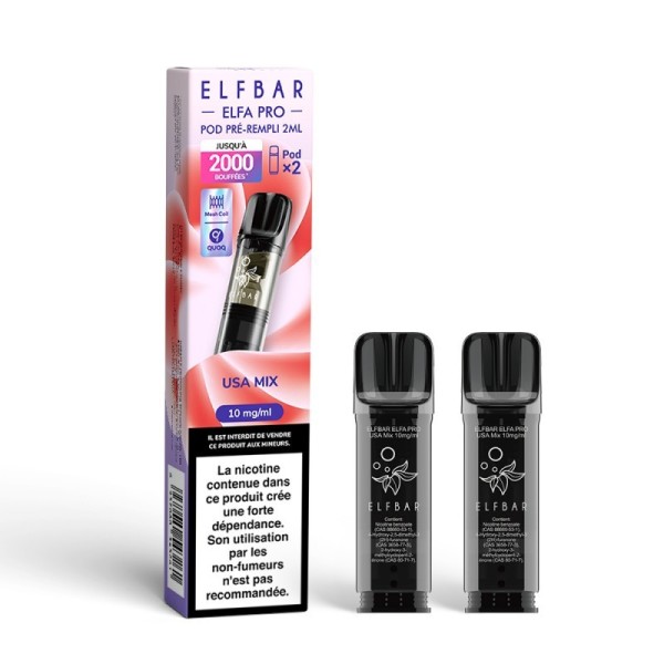 Pod pré-rempli USA Mix 2ml Elfa Pro - ElfBar (pack de 2)