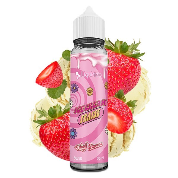 E-liquide Ice Cream Fraise 50ml Wpuff Flavors - Liquideo