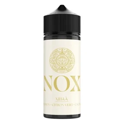 Bouteille NOX Xibaà 50ml de Secret's Lab, e-liquide avec logo doré sur fond blanc